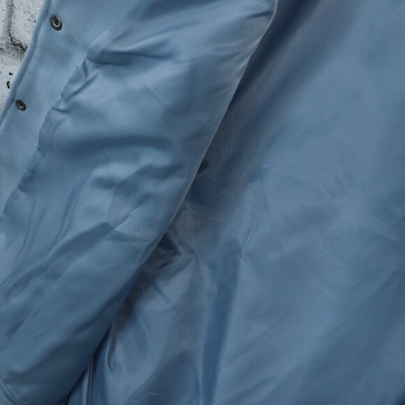 Nova Men Cone Applique Varsity Bomber Button Down Jacket Light Blue Size Xl - Picture 13 of 16